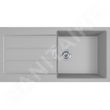 Franke Sirius 2.0 - Évier en tectonite S2D 611-100, 1000x500 mm, gris 143.0651.011