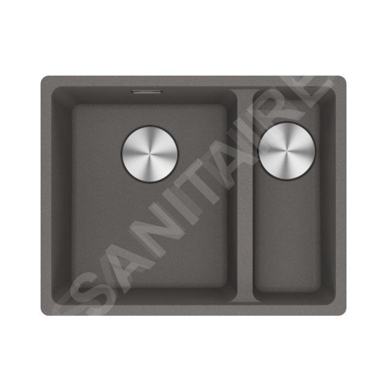 Franke Maris - Évier en fragranit MRG 160-34-15/2, 553x433 mm, pierre grise 125.0687.266