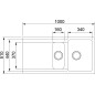 Franke Orion - Évier en tectonite OID 651, 1000x510 mm, blanc 114.0288.591 Franke Orion - Évier en tectonite OID 651, 1000x510 mm, blanc 114.0288.591