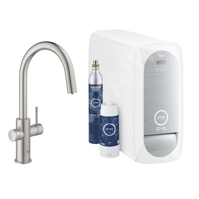 Grohe Blue Home - Mitigeur d’évier Connected, avec unité réfrigérante et filtration, supersteel 31541DC0 Grohe Blue Home - Mitigeur d’évier Connected, avec unité réfrigérante et filtration, supersteel 31541DC0
