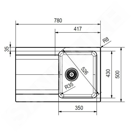 Franke Sirius 2.0 - Évier en tectonite S2D 611-78, 780x500 mm, beige 143.0670.896