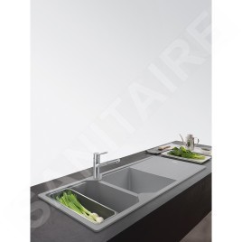 Franke Taros Neo - Mitigeur d'évier FC 6383.501avec douchette extractible, inox 115.0596.383