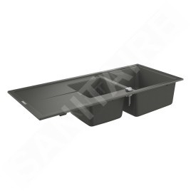 Grohe Éviers - Évier composite K400 avec garniture de vidage automatique, 1160x500 mm, gris granite 31643AT0