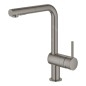 Grohe Minta - Mitigeur d'évier avec douchette extractible, Hard Graphite brossé 30274AL0