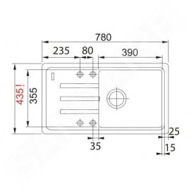 Franke Malta - Évier en fragranit  BSG 611-78/39, 780 x 435 mm, sahara 114.0395.153