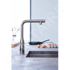 Grohe Essence SmartControl - Mitigeur d'évier avec douchette extractible, SmartControl, Hard Graphite 31615A00