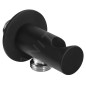 Sapho Accessoires - Coude de raccordement avec support, ronde, noir mat SG203NE