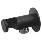 Sapho Accessoires - Coude de raccordement avec support, ronde, noir mat SG203NE
