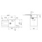 Franke Urban - Évier en fragranit UBG 611-86, 860x500 mm, cachemire 114.0700.110 Franke Urban - Évier en fragranit UBG 611-86, 860x500 mm, cachemire 114.0700.110