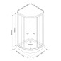 Aqualine Cabines de douche - Cabine de douche Arlen 900x900 mm, verre BRICK BTR900