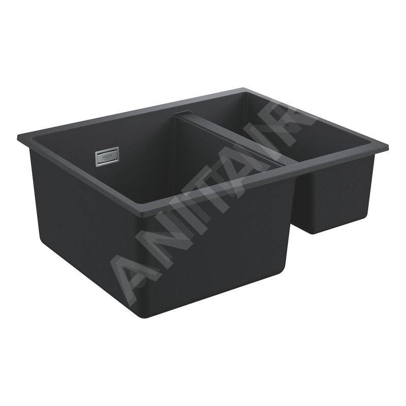 Grohe Éviers - Évier composite K500 avec garniture de vidage automatique, 555x460 mm, noir granite 31648AP0