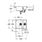 Grohe Éviers - Évier composite K500 avec garniture de vidage automatique, 555x460 mm, noir granite 31648AP0