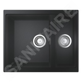 Grohe Éviers - Évier composite K500 avec garniture de vidage automatique, 555x460 mm, noir granite 31648AP0