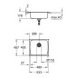 Grohe Éviers - Évier K200, 533x458 mm, inox brossé 31719SD0 Grohe Éviers - Évier K200, 533x458 mm, inox brossé 31719SD0