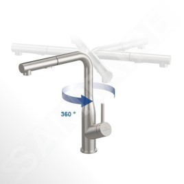 Villeroy & Boch Subway Style Shower - Mitigeur d'évier avec douchette extractible, inox 928500LC