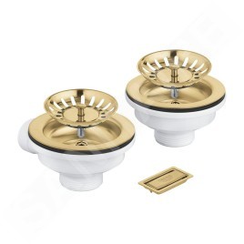 Grohe Accessoires - Kit de vidage pour évier, Cool Sunrise brossé 40997GN0