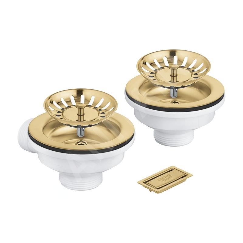 Grohe Accessoires - Kit de vidage pour évier, Cool Sunrise brossé 40997GN0