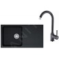 Franke Colonnes - Kit de cuisine T41. évier en tectonite OID 611, noir + robinet FP 9900.099, noir 114.0441.337 Franke Colonnes - Kit de cuisine T41. évier en tectonite OID 611, noir + robinet FP 9900.099, noir 114.0441.337