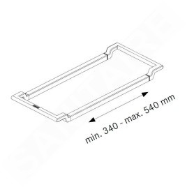 Franke Accessoires - ALL-IN Rail télescopique, plastique noir / inox 133.0655.059
