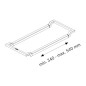 Franke Accessoires - ALL-IN Rail télescopique, plastique noir / inox 133.0655.059