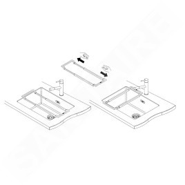 Franke Accessoires - ALL-IN Rail télescopique, plastique noir / inox 133.0655.059