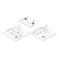 Franke Accessoires - ALL-IN Rail télescopique, plastique noir / inox 133.0655.059