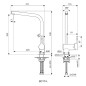 Ideal Standard Ceralook - Mitigeur d'évier, noir BC174XG