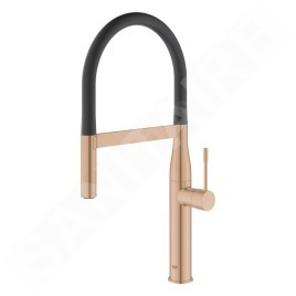 Grohe Essence - Mitigeur d’évier avec bras flexible avec inverseur, Warm Sunset brossé 30294DL0