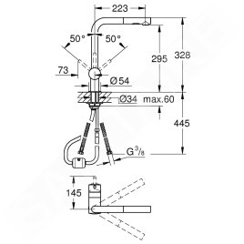 Grohe Minta - Mitigeur d'évier avec douchette extractible, Warm Sunset 30274DA0