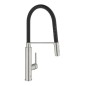 Grohe Feel - Mitigeur d'évier avec bec extractible, supersteel 31489DC0