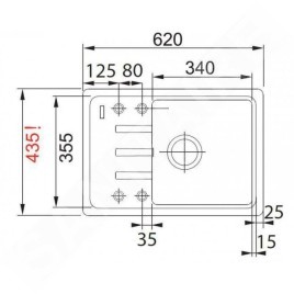 Franke Malta - Évier en fragranit BSG 611-62, 620 x 435 mm, onyx 114.0395.129