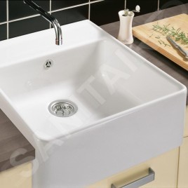 Villeroy & Boch Éviers - Évier en céramique 63x60 cm, CeramicPlus, Stone White 632061KG