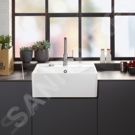 Villeroy & Boch Éviers - Évier en céramique 63x60 cm, CeramicPlus, Stone White 632061KG
