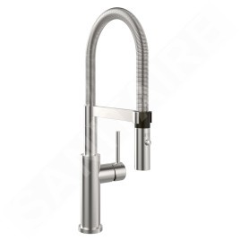 Villeroy & Boch Steel Expert 2.0 - Mitigeur d'évier avec bras flexible et douchette, inox 928000LC