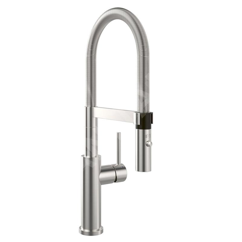 Villeroy & Boch Steel Expert 2.0 - Mitigeur d'évier avec bras flexible et douchette, inox 928000LC