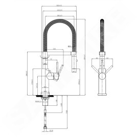Villeroy & Boch Steel Expert 2.0 - Mitigeur d'évier avec bras flexible et douchette, inox 928000LC