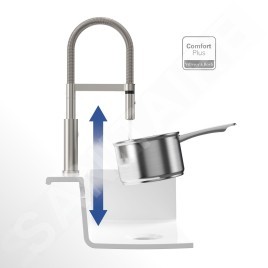 Villeroy & Boch Steel Expert 2.0 - Mitigeur d'évier avec bras flexible et douchette, inox 928000LC
