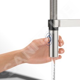 Villeroy & Boch Steel Expert 2.0 - Mitigeur d'évier avec bras flexible et douchette, inox 928000LC