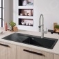 Villeroy & Boch Steel Expert 2.0 - Mitigeur d'évier avec bras flexible et douchette, inox 928000LC