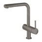 Grohe Minta - Mitigeur d'évier avec douchette extractible, Hard Graphite brossé 31558AL0