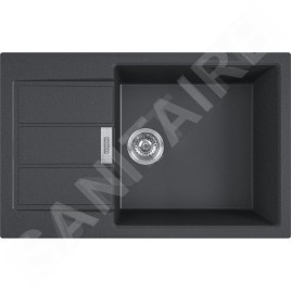 Franke Colonnes - Ensemble T90, évier en Tectonite S2D 611-78 XL et robinetterie FP 9000.099, noir/graphite 143.0618.752