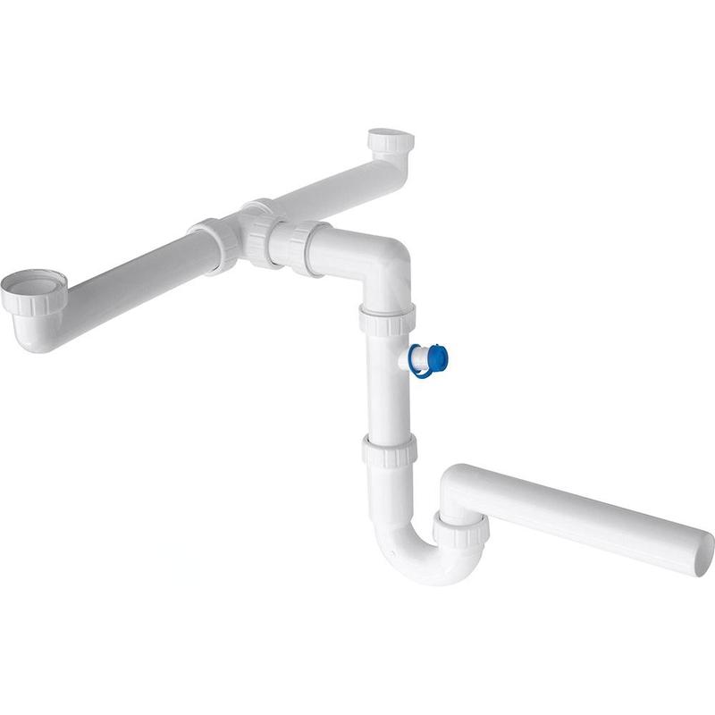 Franke Accessoires - Siphon d'économie d'espace, blanc 112.0167.983