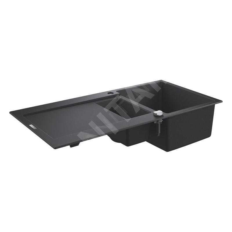 Grohe Éviers - Évier composite K500 avec garniture de vidage automatique, 1000x500 mm, noir granite 31646AP0
