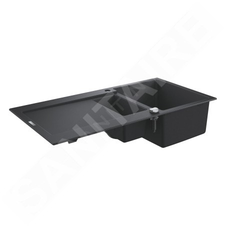 Grohe Éviers - Évier composite K500 avec garniture de vidage automatique, 1000x500 mm, noir granite 31646AP0