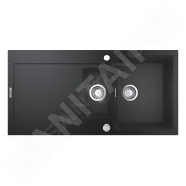 Grohe Éviers - Évier composite K500 avec garniture de vidage automatique, 1000x500 mm, noir granite 31646AP0