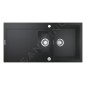Grohe Éviers - Évier composite K500 avec garniture de vidage automatique, 1000x500 mm, noir granite 31646AP0