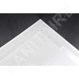 Polysan Accessoires - Barre de recouvrement pour receveurs de douche, 1200 x 1000 mm, blanc 91021