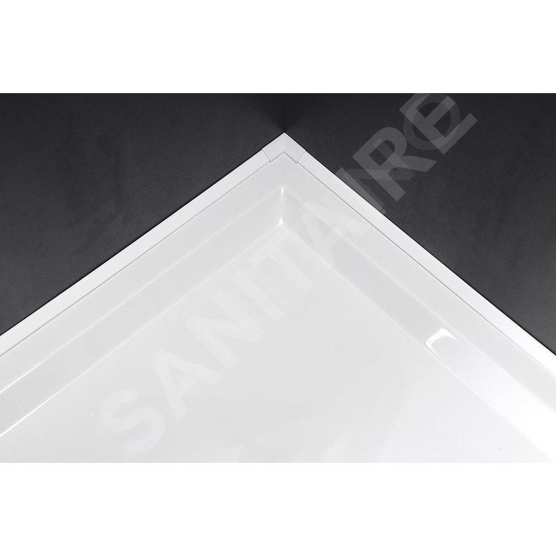 Polysan Accessoires - Barre de recouvrement pour receveurs de douche, 1200 x 1000 mm, blanc 91021