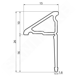 Polysan Accessoires - Barre de recouvrement pour receveurs de douche, 1200 x 1000 mm, blanc 91021