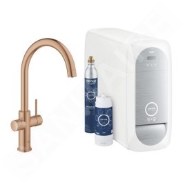 Grohe Blue Home - Mitigeur d'évier avec unité réfrigérante et filtration, Warm Sunset brossé 31455DL1